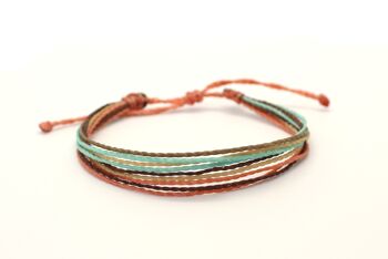 Bracelet multi cordes Malibu - bracelet fait main fait de cordes wax 1