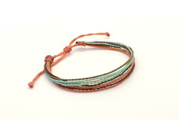 Bracelet multi cordes Malibu - bracelet fait main fait de cordes wax 3