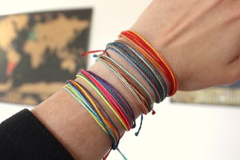 Bracelet multi cordes Malibu - bracelet fait main fait de cordes wax 5