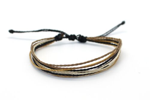 Multi string bracelet Desert - handmade bracelet made of wax strings