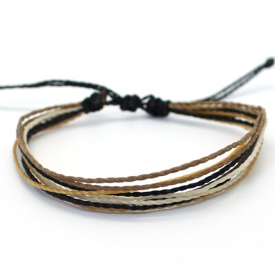 Multi string bracelet Desert - handmade bracelet made of wax strings