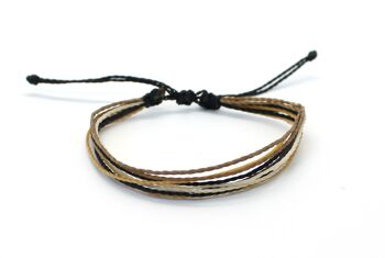 Bracelet multi-cordes Desert - bracelet fait main composé de cordes wax 3