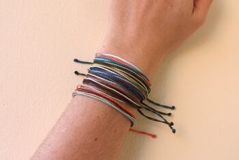 Bracelet multi-cordes Desert - bracelet fait main composé de cordes wax 4