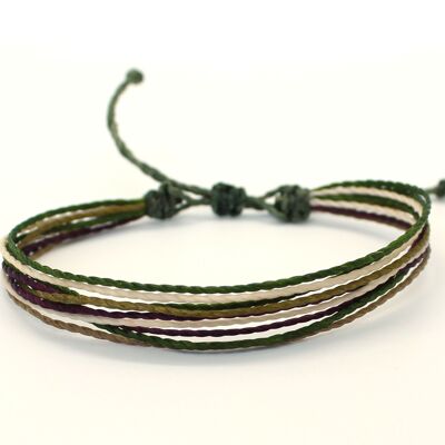 Multi string bracelet Fall - handmade bracelet made of wax strings