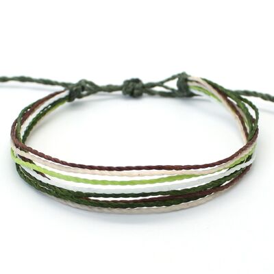 Bracelet multi-cordes Grassland - bracelet fait main fait de cordes wax
