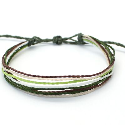 Multi string bracelet Grassland - handmade bracelet made of wax strings