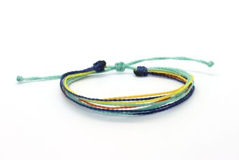 Bracelet multi cordes Splash - bracelet fait main fait de cordes wax 1