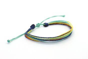 Bracelet multi cordes Splash - bracelet fait main fait de cordes wax 2