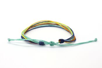 Bracelet multi cordes Splash - bracelet fait main fait de cordes wax 3