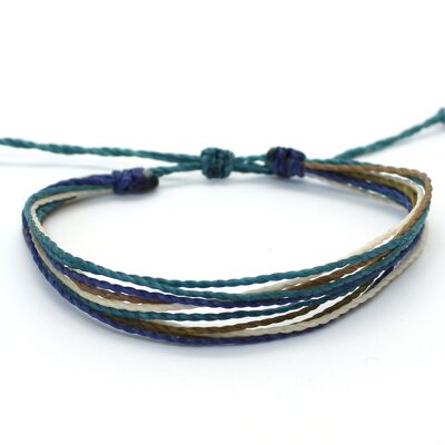 Braccialetto a più corde Seashore - braccialetto fatto a mano fatto di corde in corda di cera