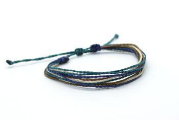 Bracelet multi-cordes Seashore - bracelet fait main composé de cordons wax 2