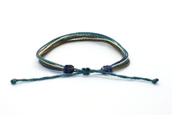 Bracelet multi-cordes Seashore - bracelet fait main composé de cordons wax 3