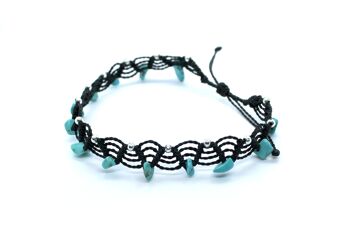 Bracelet de cheville avec éclats de turquoise 3