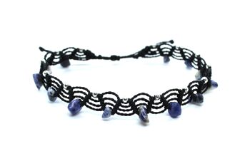 Bracelet de cheville avec éclats de sodalite 1