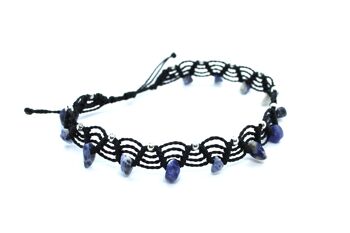 Bracelet de cheville avec éclats de sodalite 2