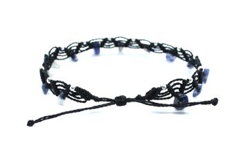 Bracelet de cheville avec éclats de sodalite 3