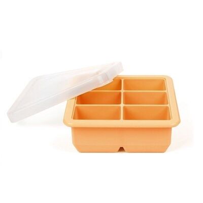 Freezing mold for breast milk or baby food 6 compartments - apricot