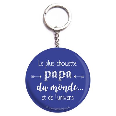 Porte-clés "le plus chouette papa"