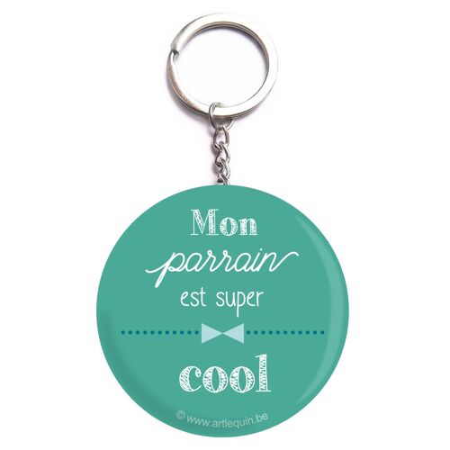 Porte-clés "Mon parrain est super cool"