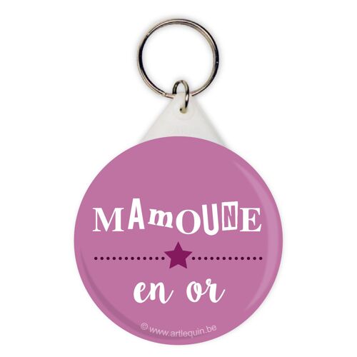 Porte-clés "mamoune en or"