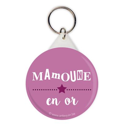 Porte-clés "mamoune en or"