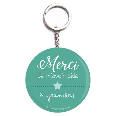 Key ring "Thank you for helping me grow" blue