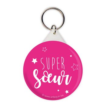 Porte-clés "super sœur" 1