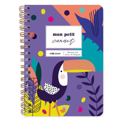 Cuaderno rayado con temática de pájaros