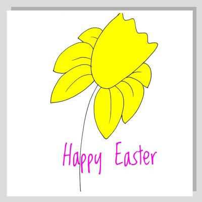 Easter daffodil greetings card