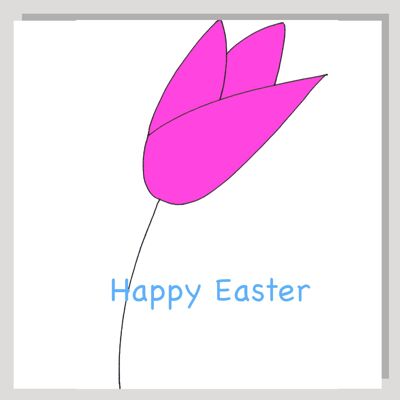 Easter tulip greetings card
