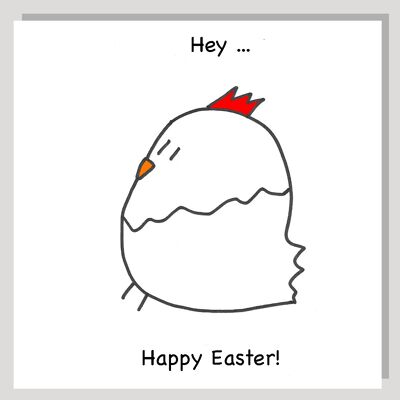 Easter chicken greetings card