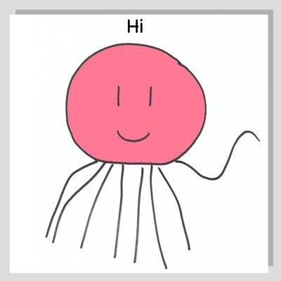 Octopus greetings card