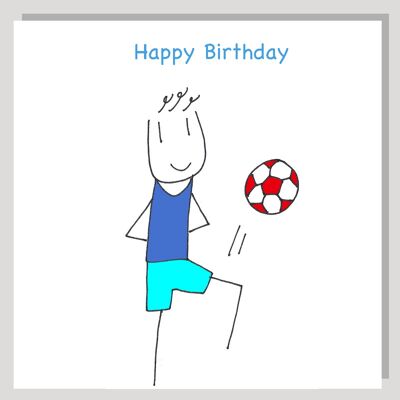 Football guy greetings card