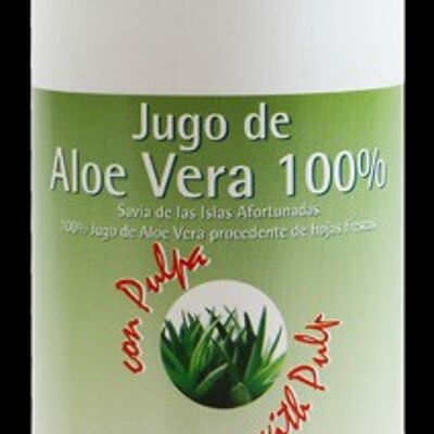 Natürlicher Aloe Vera Saft aus kontrolliert biologischem Anbau (mit Fruchtfleisch)