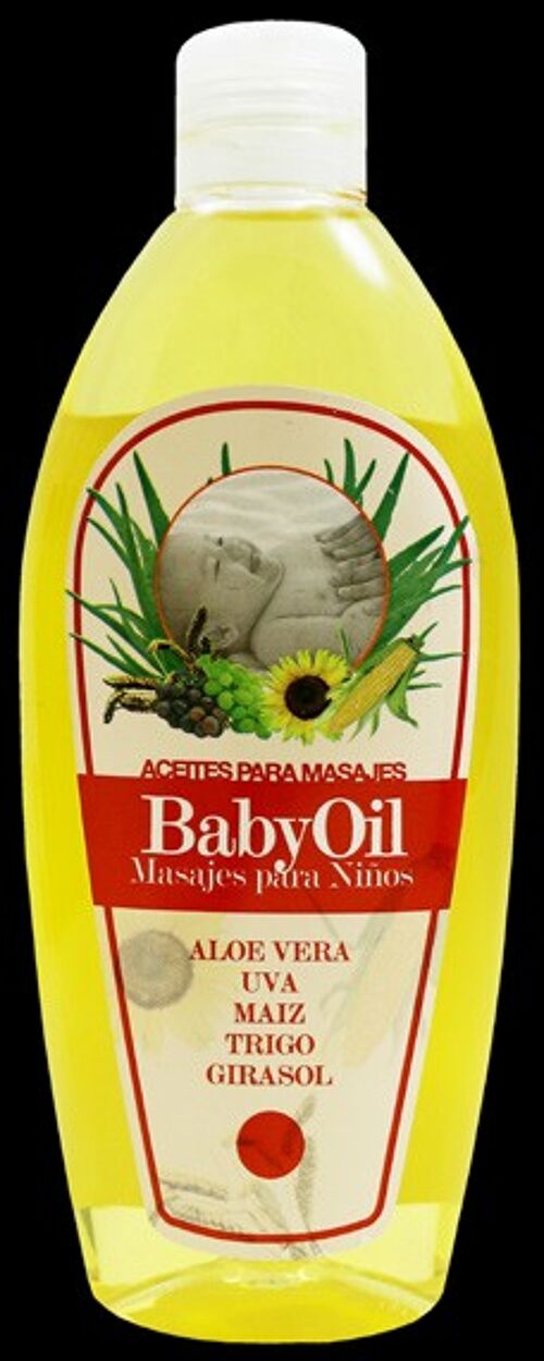 Aceite para masajes Baby Oil (Aloe, uva, maiz, trigo, girasol)