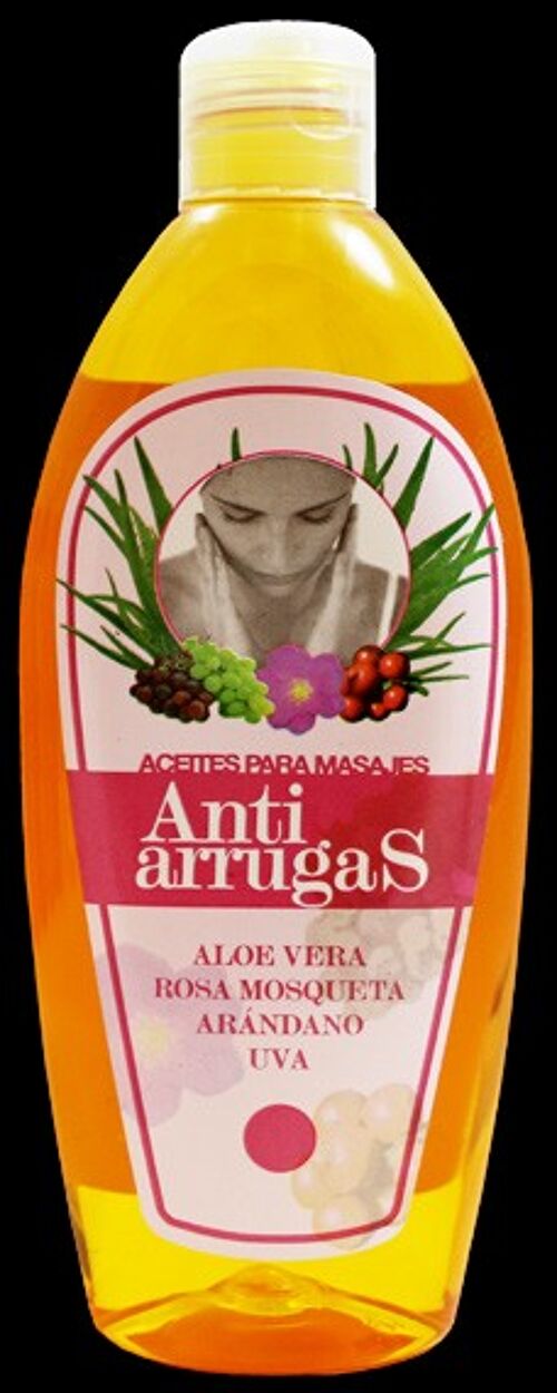 Aceite para masajes Antiarrugas (Aloe, Rosa Mosqueta, Arandano, Uva)