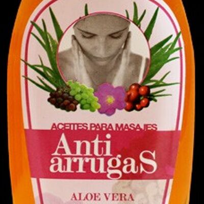 Olio da massaggio antirughe (aloe, rosa canina, mirtillo rosso, uva)