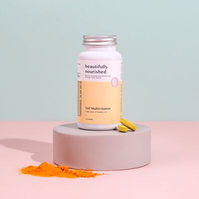 Beautifully Nourished's 360 Turmeric Multivitamin - One Months' Supply