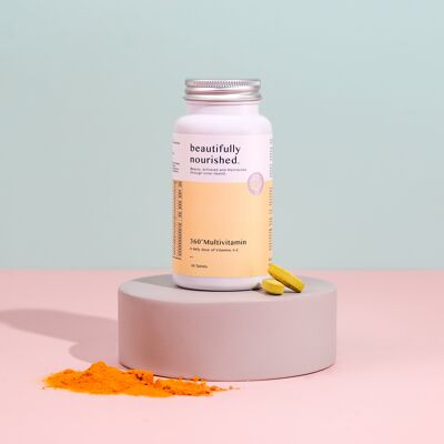 Beautifully Nourished's 360 Turmeric Multivitamin - Three Months' Supply