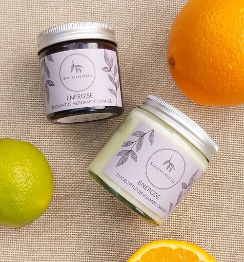 Energise coconut wax candle Amber 50g