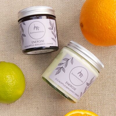 Energise coconut wax candle Clear 100g