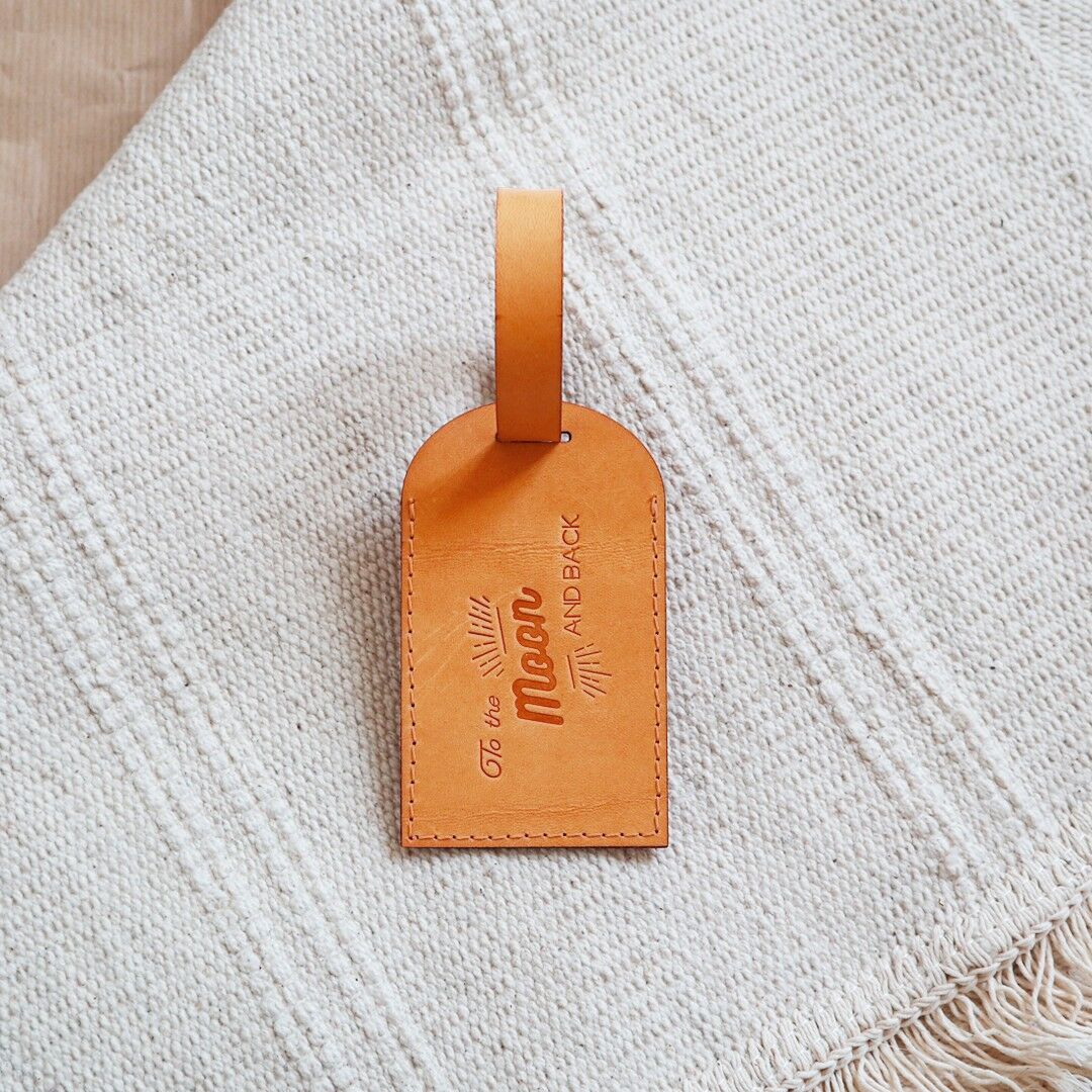 Gepäckanhänger "To The Moon & Back" Tan