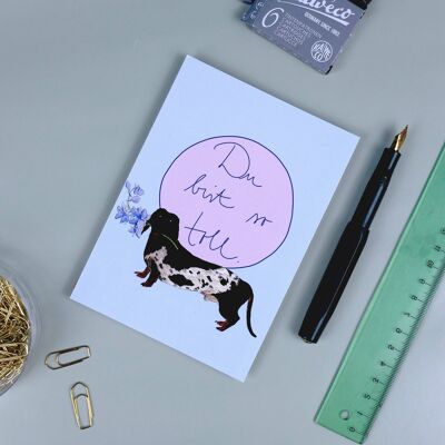 Postcard dachshund