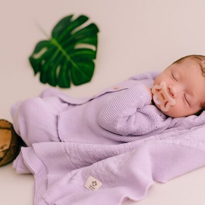 Lilac pinya baby blanket