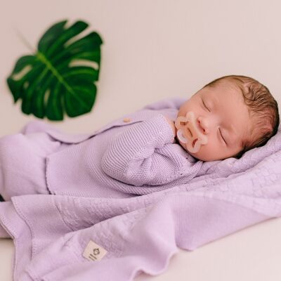 Couverture bébé pinya lilas