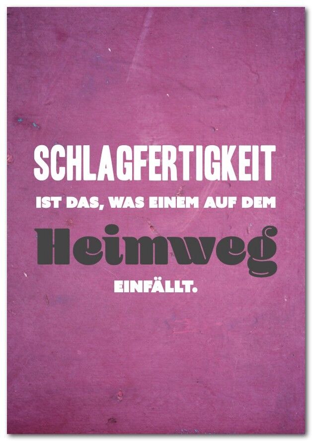 Cartolina "La risposta è ciò che mi viene in mente tornando a casa"