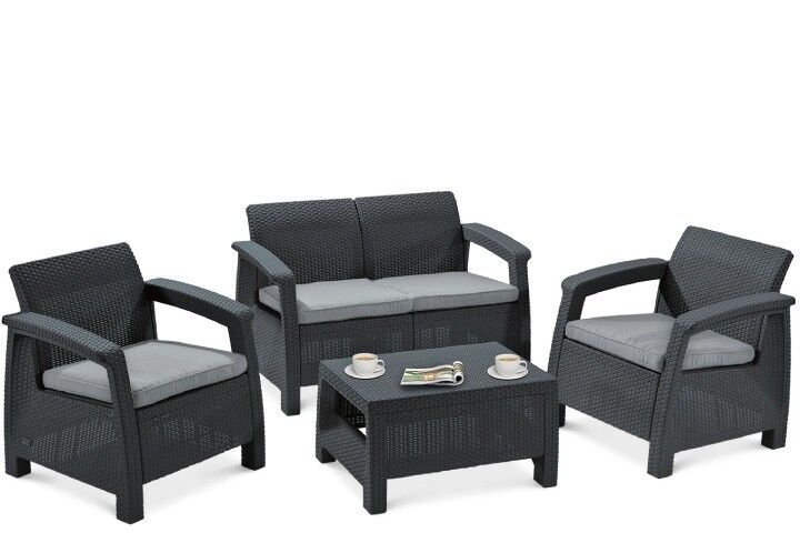 Keter corfu balcony set graphite sale