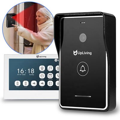 Upliving® Video Doorbell With Camera And Wifi – Supported 128G SD Card - Intercom – Full HD 1080p – Motion Detection And Night Vision