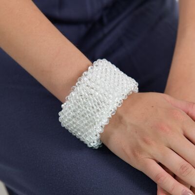 Eccentric Crystal Cuff (Small to medium Height) - Beige