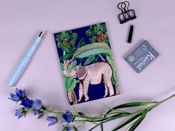 Carte postale anniversaire éléphant 3